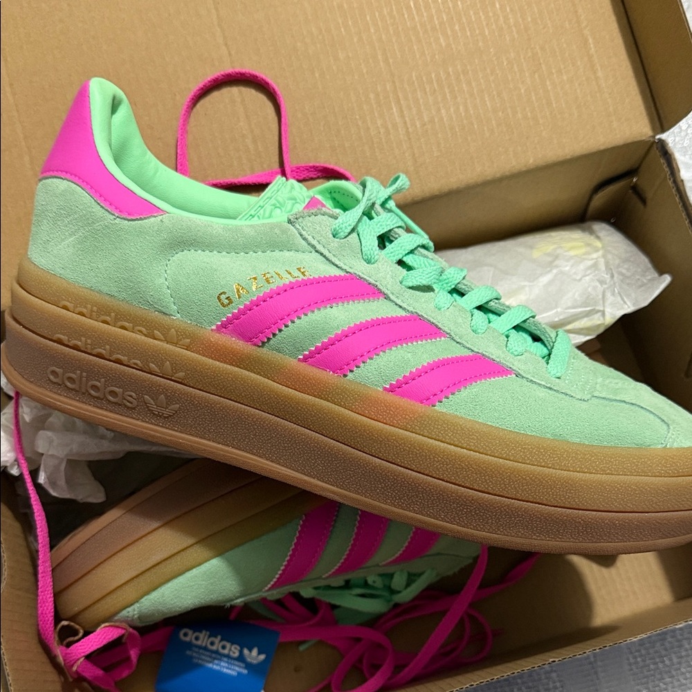 adidas Gazelle Bold Pulse Mint Pink (Women's)